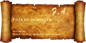 Foltin Arabella névjegykártya